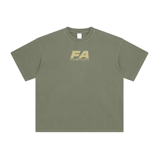 FA Enzyme Washed Tee - Grey Green