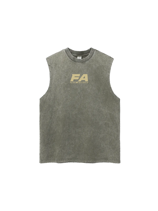 FA Enzyme Washed Tank - Grey Green